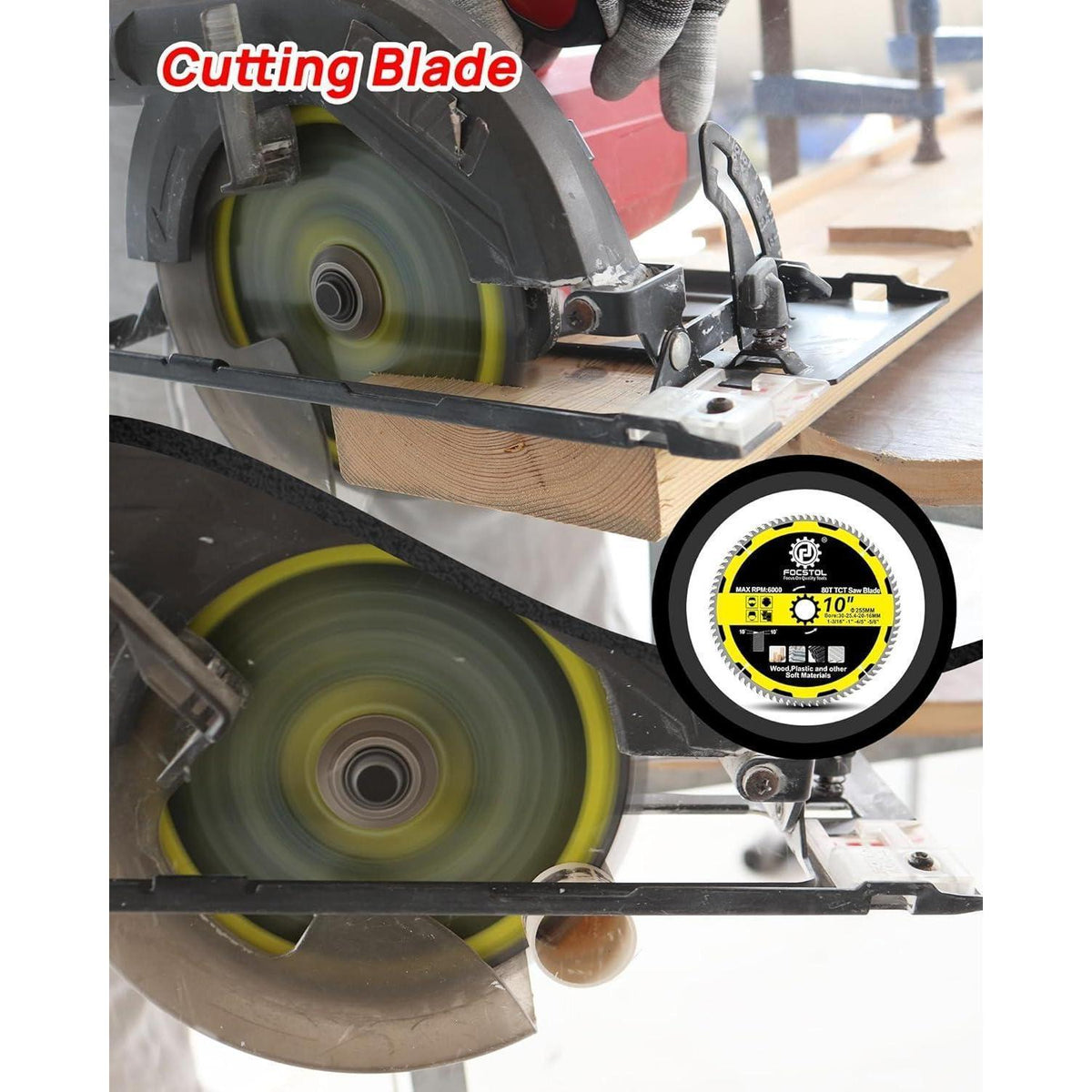 Kreissägeblatt Holz 255mm 80 Zähne 3 Stück für Sperrholz & Kunststoff