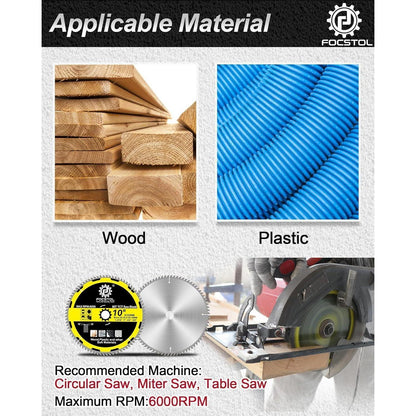Kreissägeblatt Holz 255mm 80 Zähne 3 Stück für Sperrholz & Kunststoff