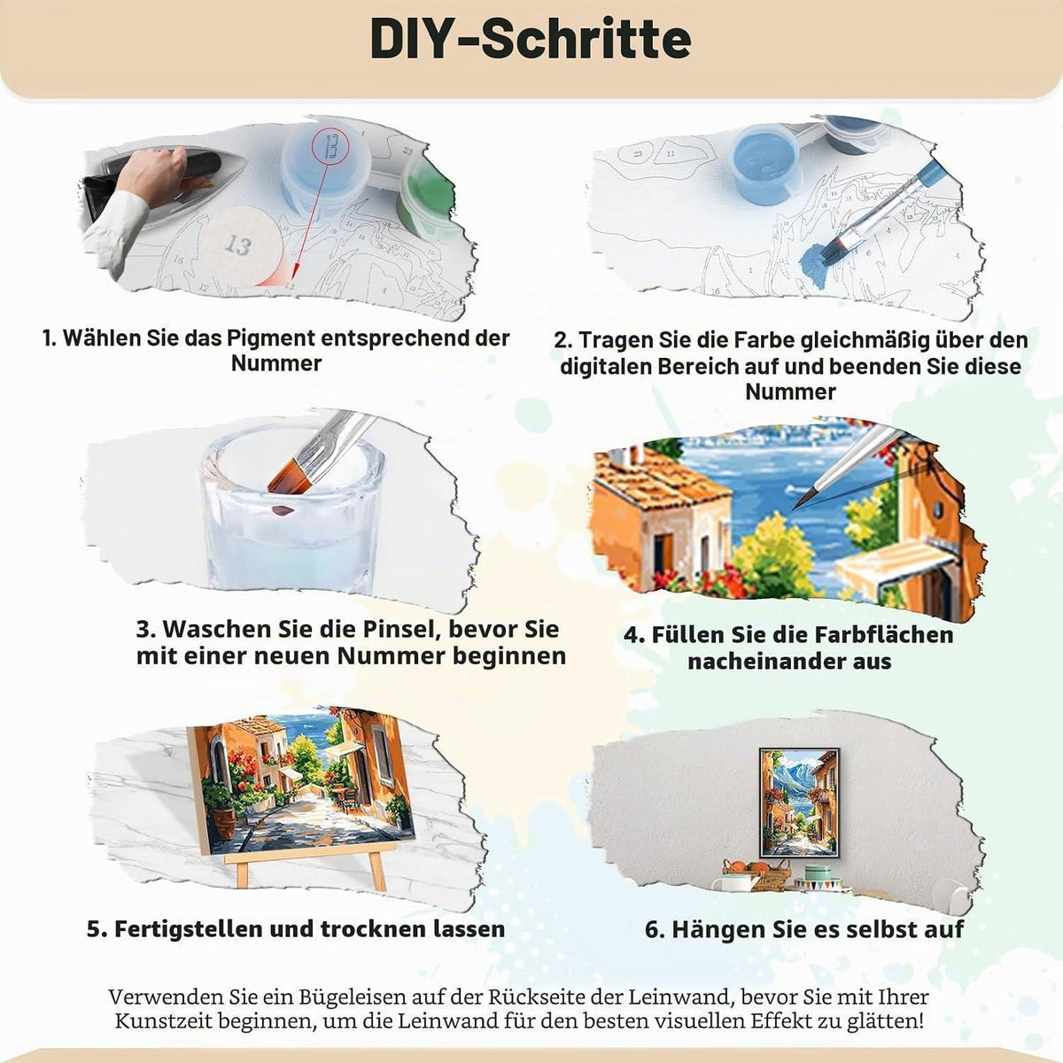 Malen nach Zahlen Landschaft – DIY Set für Erwachsene 40x50cm