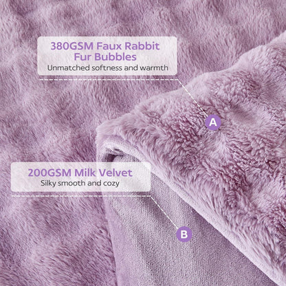 Flauschiges Lavendel Bettwäsche-Set für Doppelbett