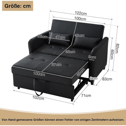Multifunktionales Sofabett mit Schlaffunktion & verstellbarer Rückenlehne