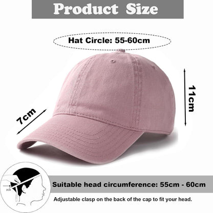 Vintage Baseball Cap Baumwolle Rosa – Unisex Retro Basecap