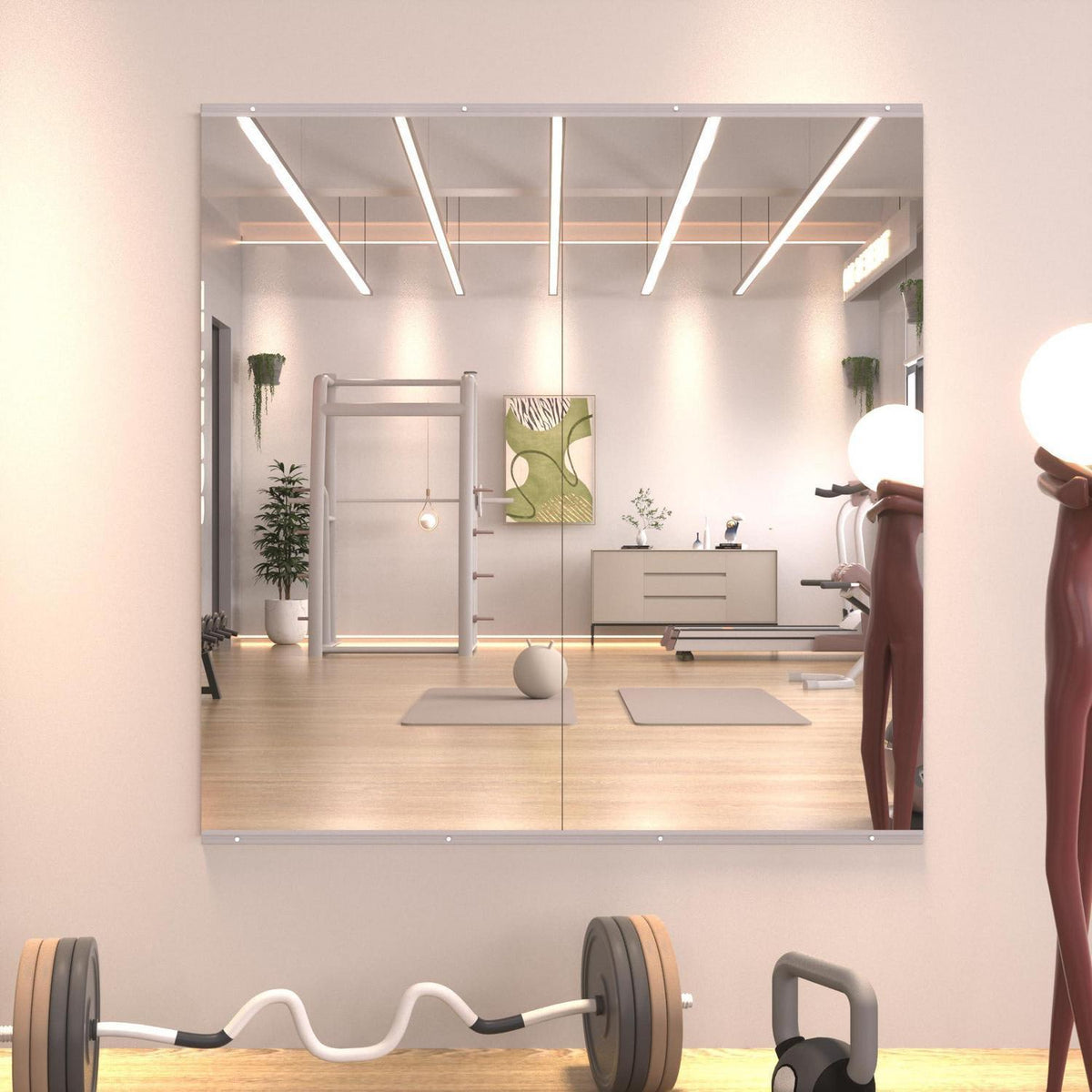 Ganzkörperspiegel 120x60cm – 2er Set für Fitness & Yoga