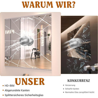 Ganzkörperspiegel 120x60cm – 2er Set für Fitness & Yoga