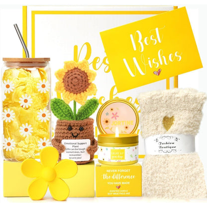 Sonnenblumen Geschenkset für Frauen – Entspannung & Wohlfühl-Geschenk