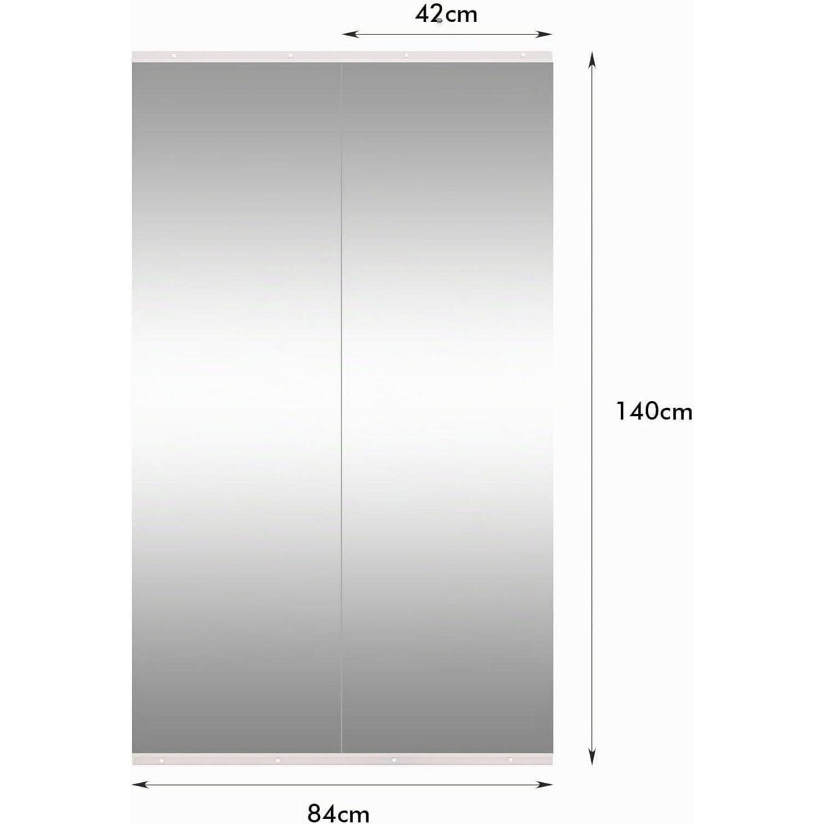 WEER Heim Gym Spiegel 140x42cm - 2er Set, Gehärtetes Glas