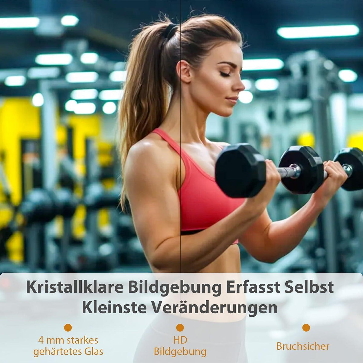 Rahmenloser Wandspiegel 120x60cm - 2er Set für Fitness & Co.