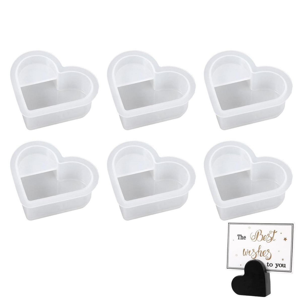 Silikonform Herz 6er Set – Gießformen für Epoxidharz & DIY