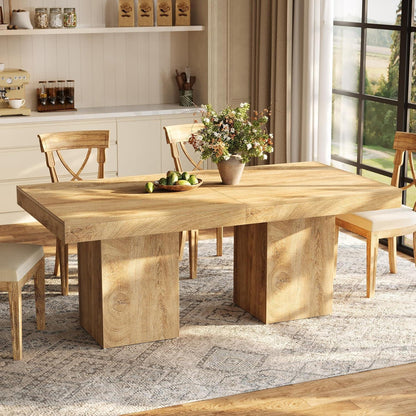 Quadratischer Esstisch 100cm – Hellbraun für 4 Personen