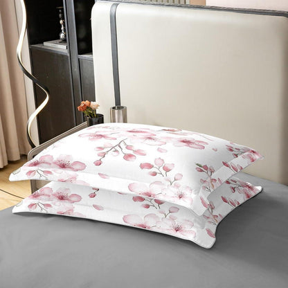 100% Baumwolle Sakura Bettwäsche Set Rosa Weiß 220x240