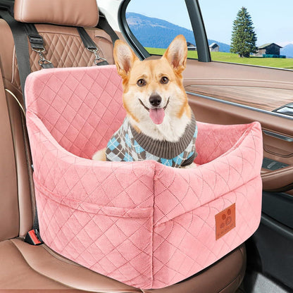 Hunde-Autositz gepolstert – Rosa, für kleine/mittelgroße Hunde