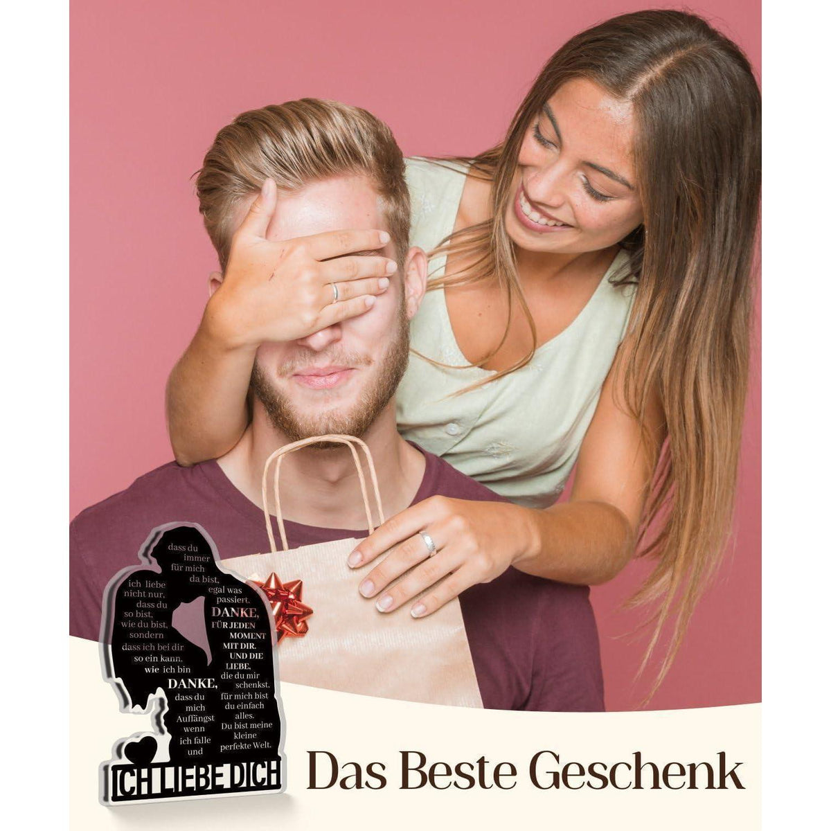 Acrylschild "Ich liebe dich" – Geschenk für Partner