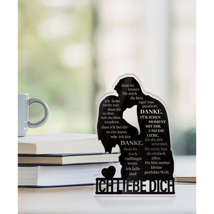 Acrylschild "Ich liebe dich" – Geschenk für Partner