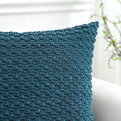Cord Kissenbezug 40x60cm Staubiges Blau - Boho Deko Kissenhülle