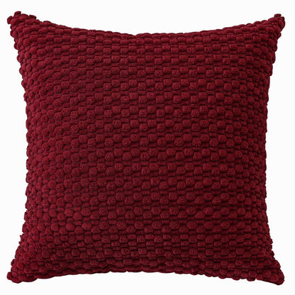 Cord Kissenbezug 45x45cm Burgund - 3D Bubble Boho Deko