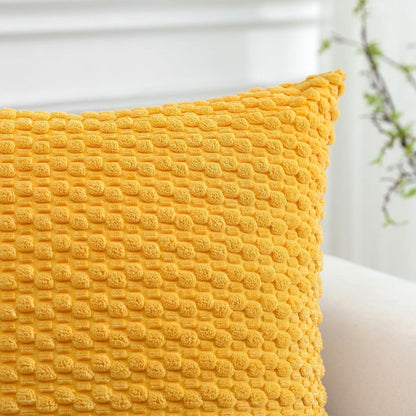 Cord Kissenbezug 30x50 cm Gelb – Boho Deko Kissenhülle