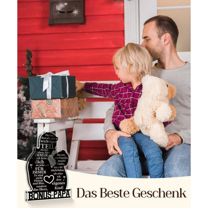 Acrylschild Bonus-Papa – Geschenk für Stiefvater & Vaterfigur
