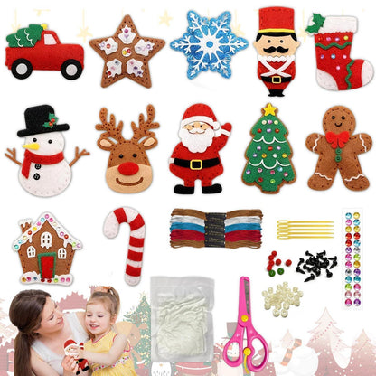 Nähset Weihnachten für Kinder – 12teilig mit Zubehör