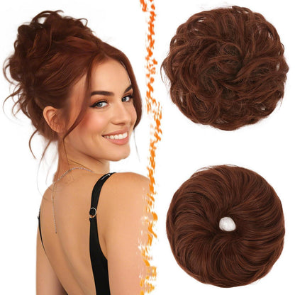 2x Messy Bun Haarteil – Auburn Dutt Extensions für Damen
