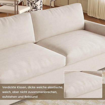 3-Sitzer Stoffsofa 190 cm – Modernes Wohnzimmer Sofa Beige