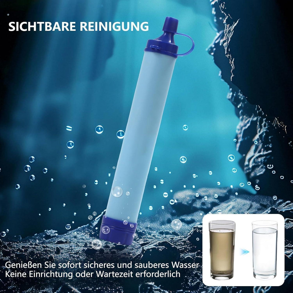 Wasserfilter Outdoor 5er Pack – 1500 Liter, Bakterienfilter