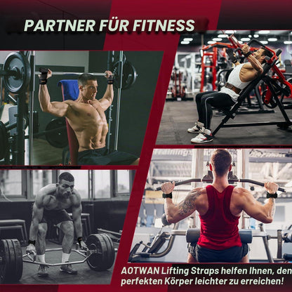 Krafttraining Zughilfen aus Leder für Fitness & Bodybuilding