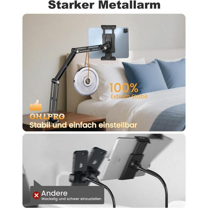 Tablet Wandhalterung 360° Drehbar, Verstellbar für iPad & Co.