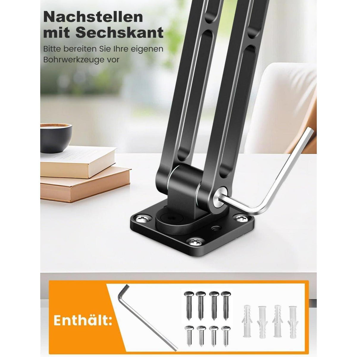 Tablet Wandhalterung 360° Drehbar, Verstellbar für iPad & Co.