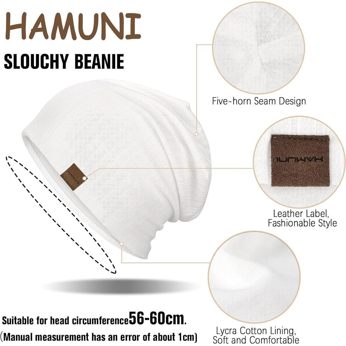 Slouchy Beanie Mütze Damen Herren – Weiche, Atmungsaktive Strickmütze