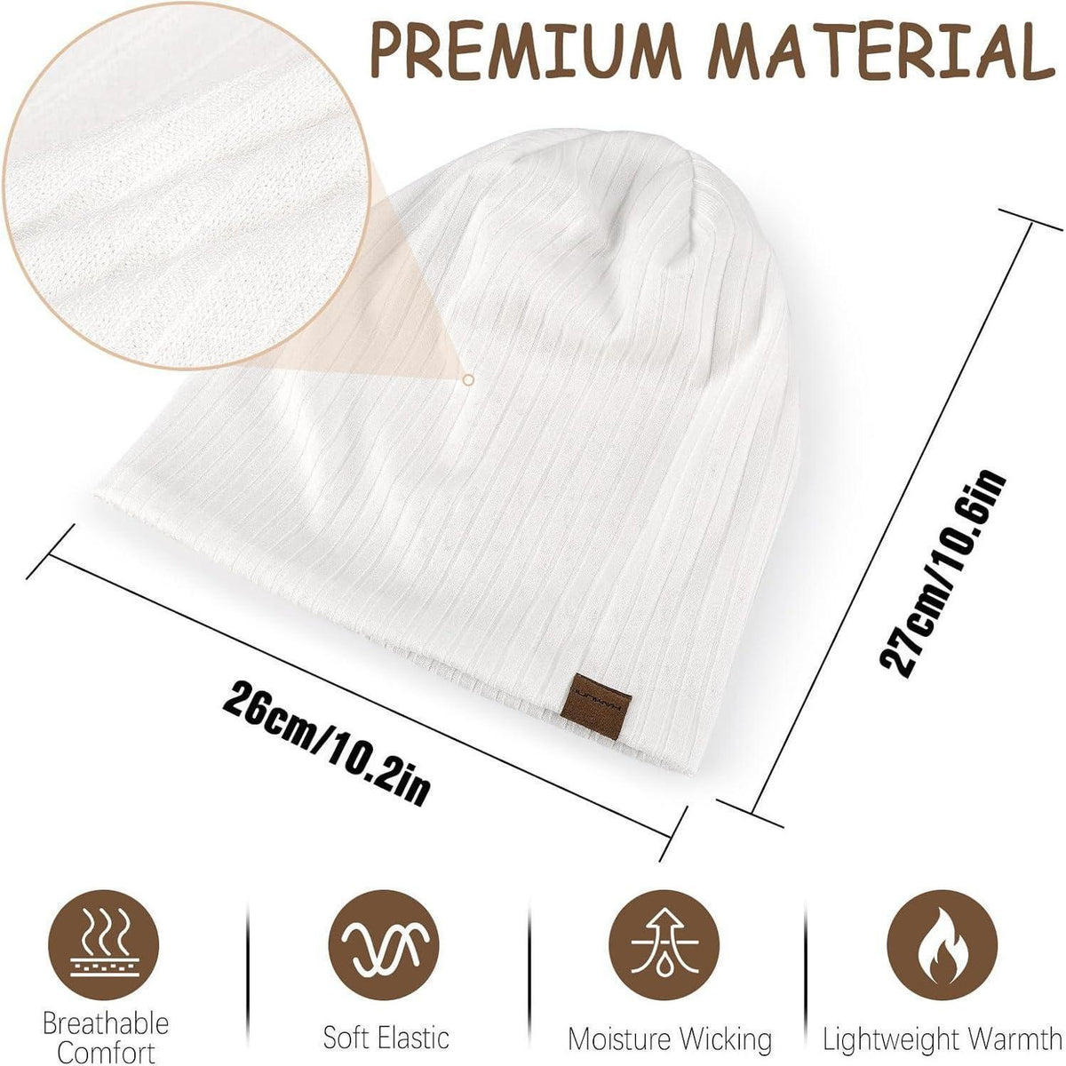 Slouchy Beanie Mütze Damen Herren – Weiche, Atmungsaktive Strickmütze
