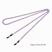 Brillenkette Damen 2er Set | Elegante Sonnenbrillen Kette Silber Violett