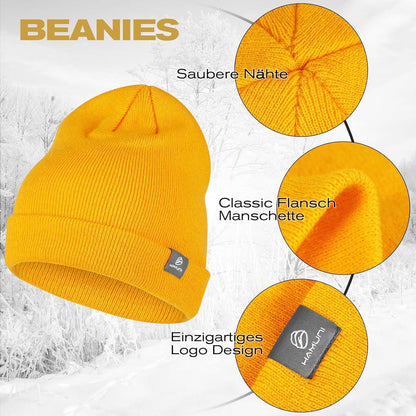 Warme Strickmütze Damen Herren Winter Beanie Mütze Unisex