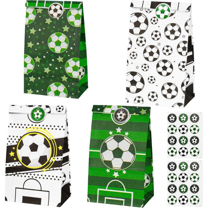 Fußball Geschenktüten Set mit Aufklebern – 16 Stück