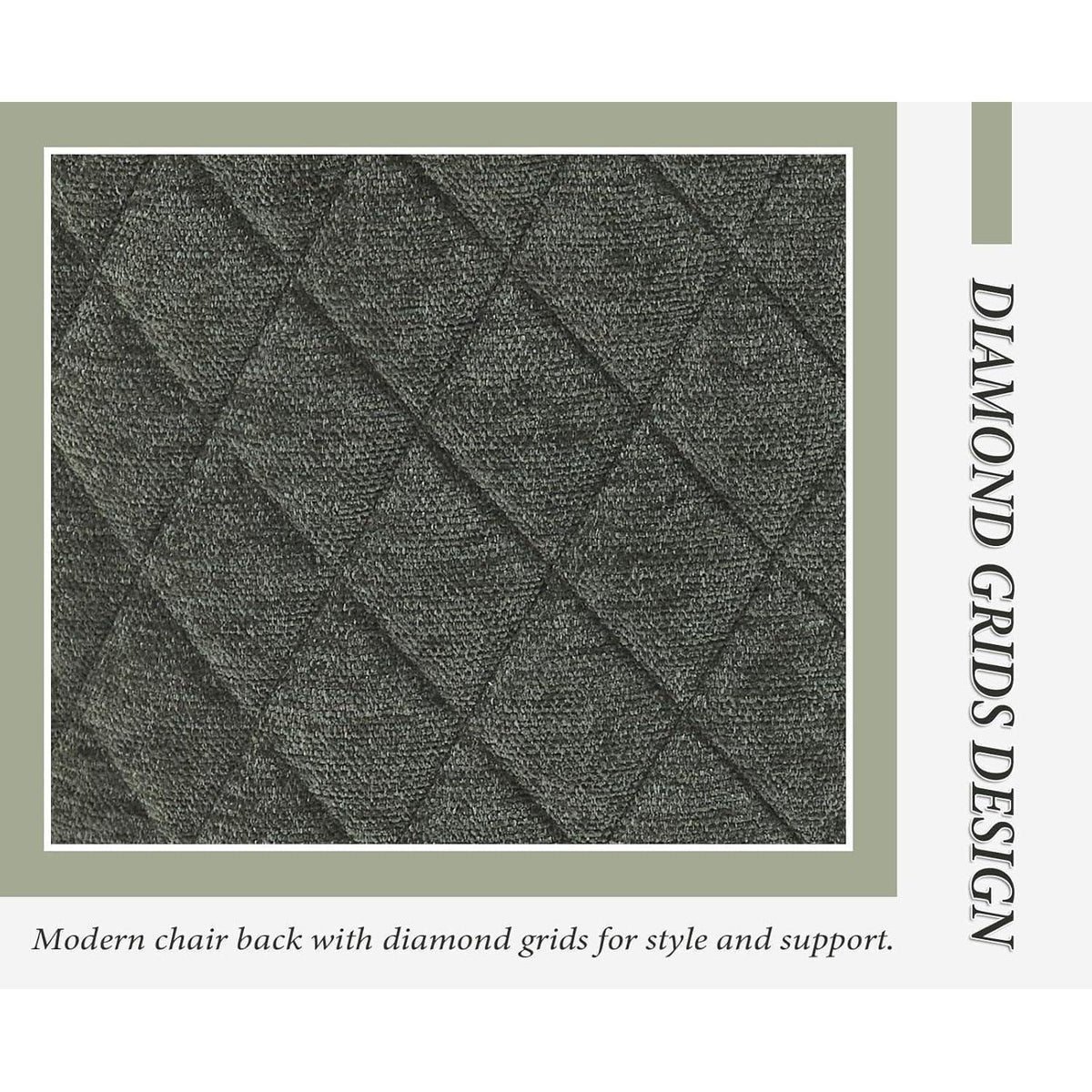Gepolsterte Esszimmerstühle 2er Set mit Armlehnen, Grün