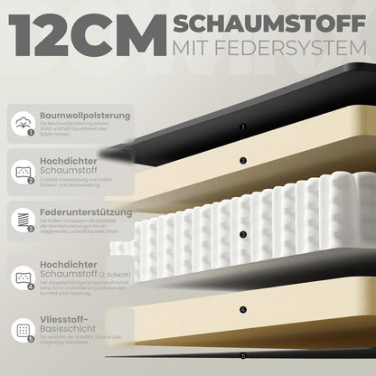Gaming Stuhl mit Fußstütze und Massagefunktion Blau