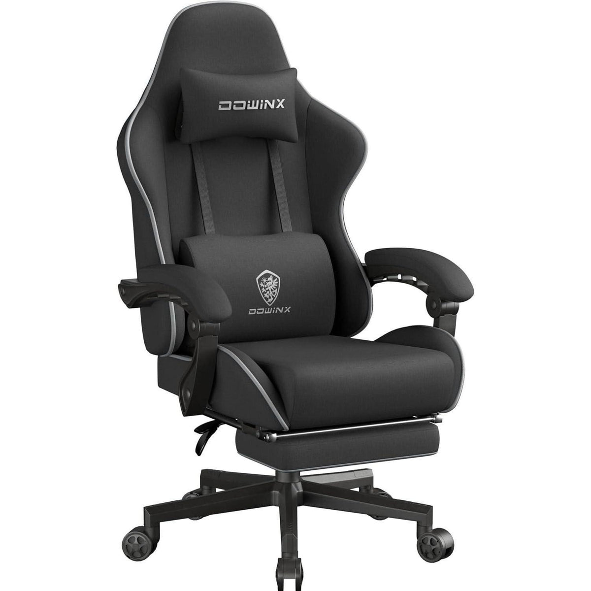 Gaming Stuhl mit Fußstütze, atmungsaktiv, Übergröße