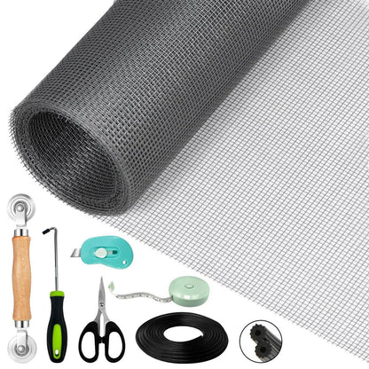 Fliegengitter Reparatur Set Fenster 300x120cm Grau