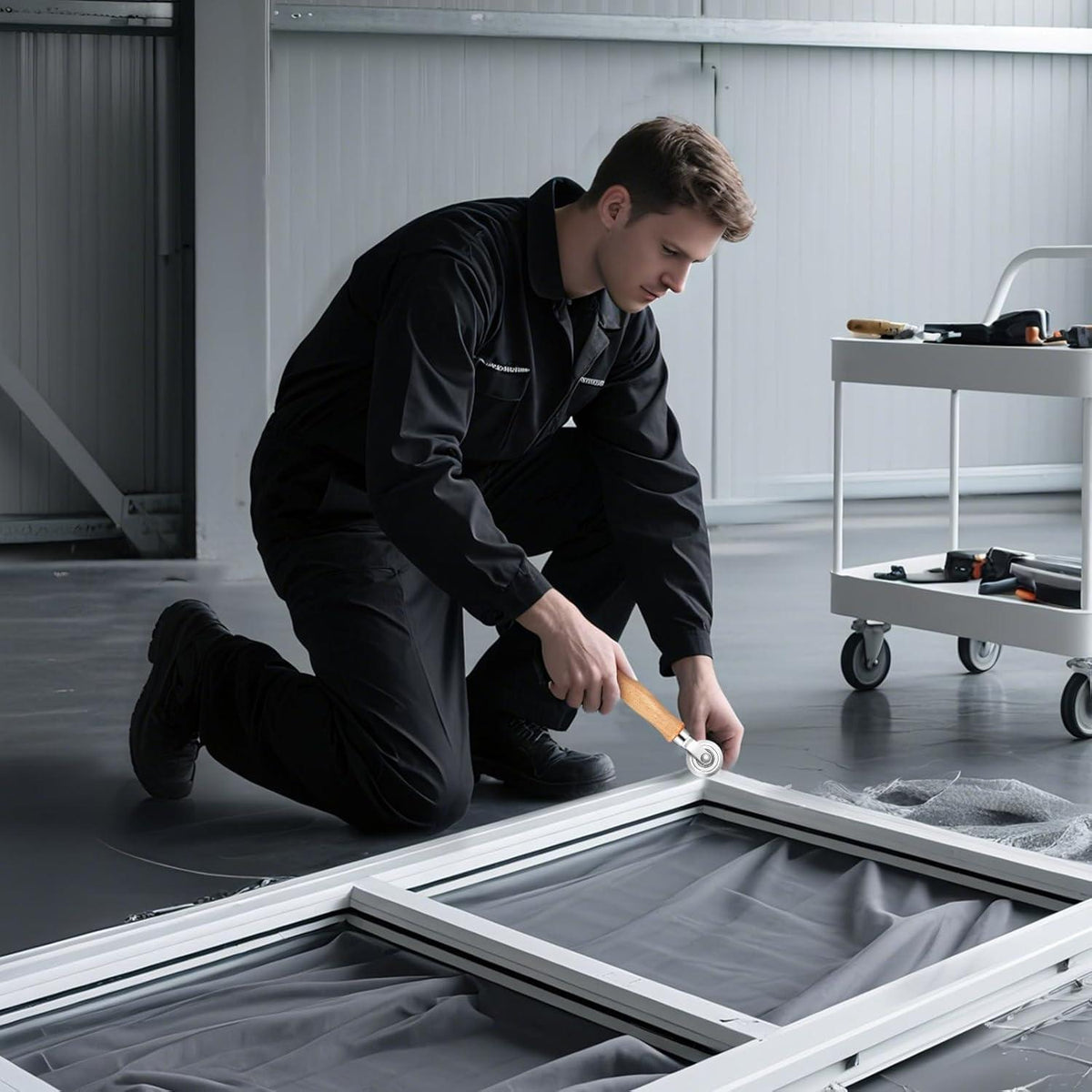 Fliegengitter Reparatur Set Fenster 300x120cm Grau