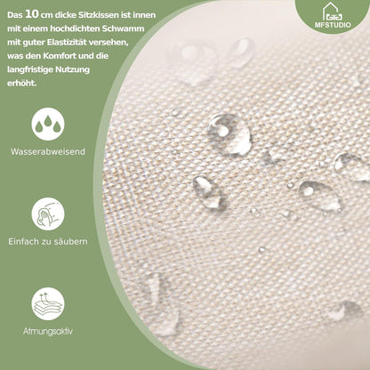 Polyrattan Lounge Set wetterfest mit dicken Kissen