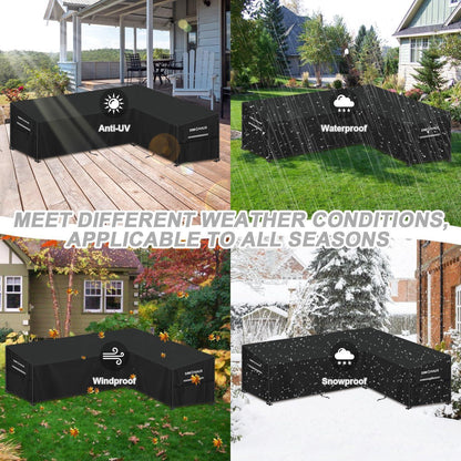 Gartenmöbel Abdeckung L-Form | Wasserdicht & Windfest | 300x230x95x80/60cm