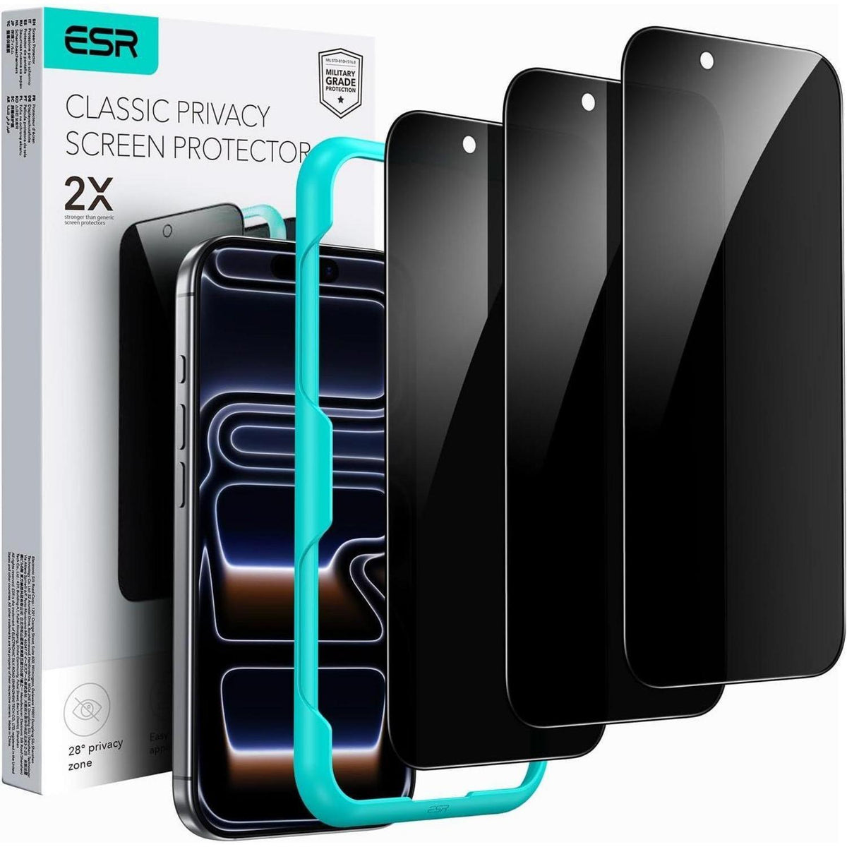 iPhone 17 Pro Max Displayschutzfolie Panzerglas Sichtschutz 3er Set