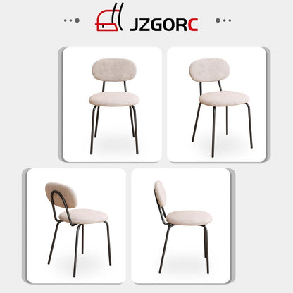 Runder Esstisch Set 100cm Holz + 6 Stapelbare Stühle Hell/Khaki