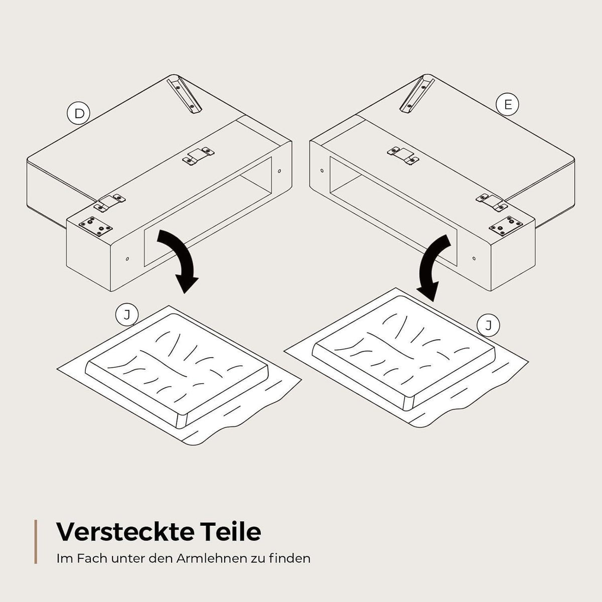 Kleines 2-Sitzer Sofa Grau – Modernes Wohnzimmer Sofa mit Leinenstoff