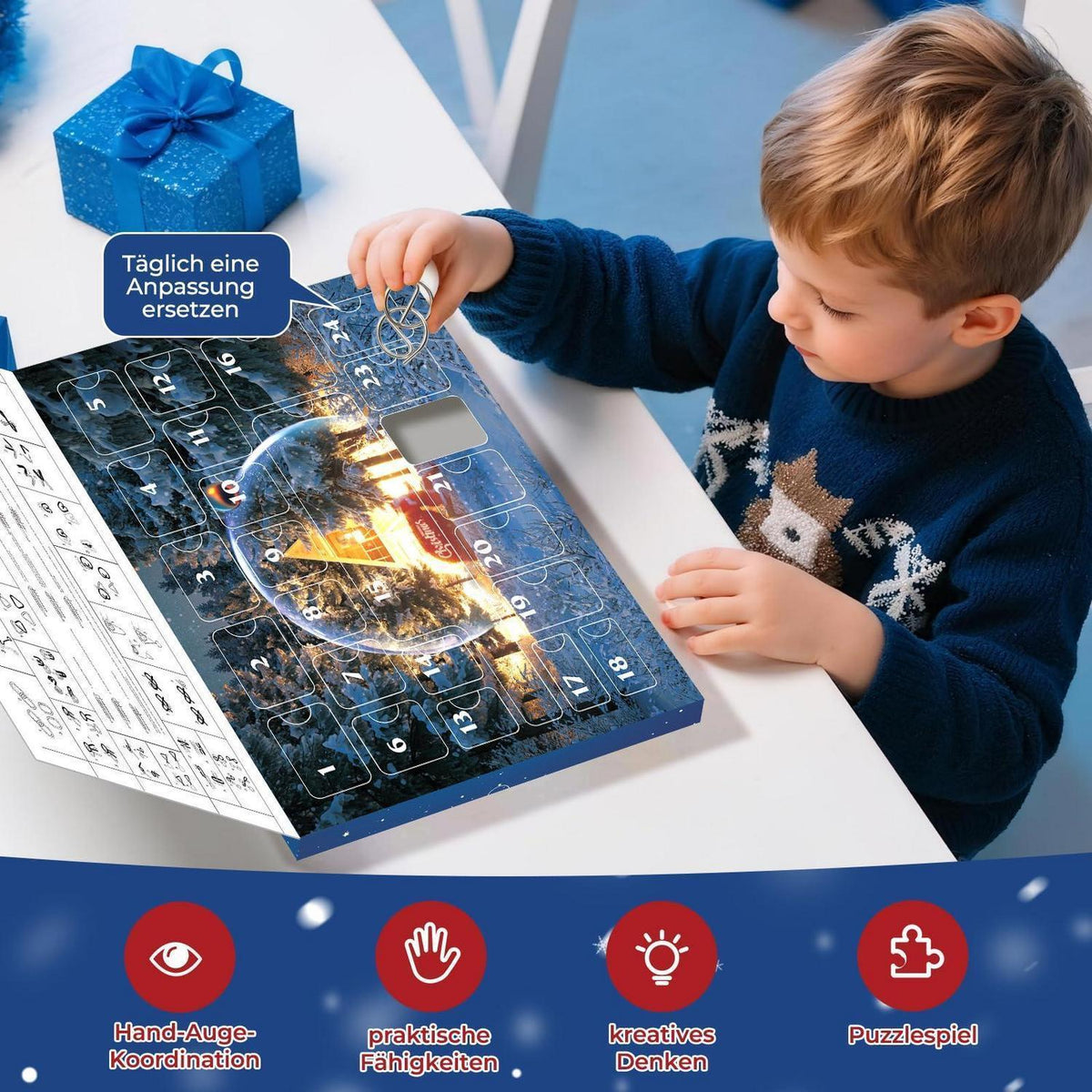 Adventskalender Knobelspiele 2026 für Kinder & Erwachsene