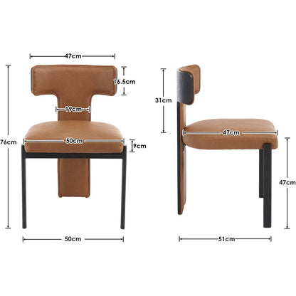 Moderner Esszimmerstuhl Set Braun – Komfortabler Polsterstuhl