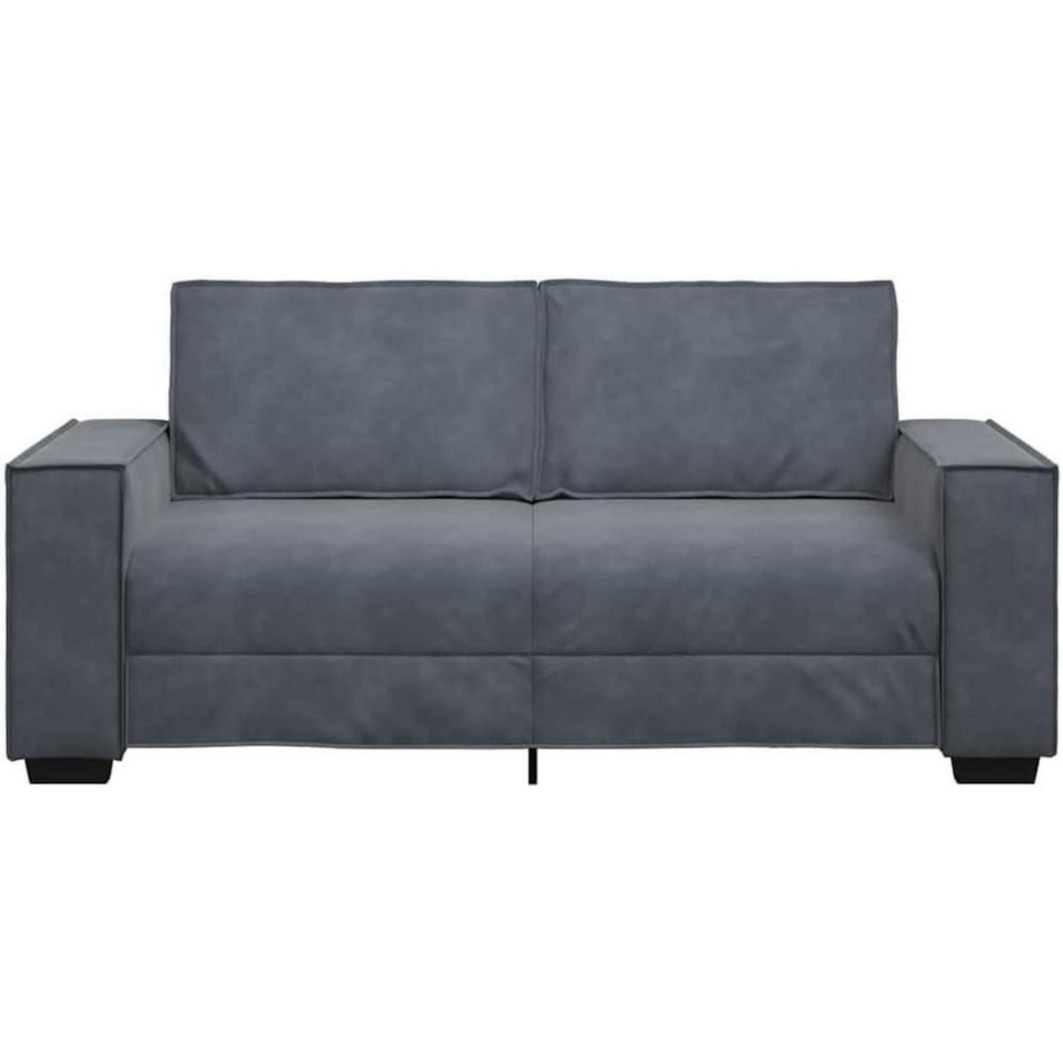 2-Sitzer Sofa Dunkelgrau Samt – Komfortable Polstercouch