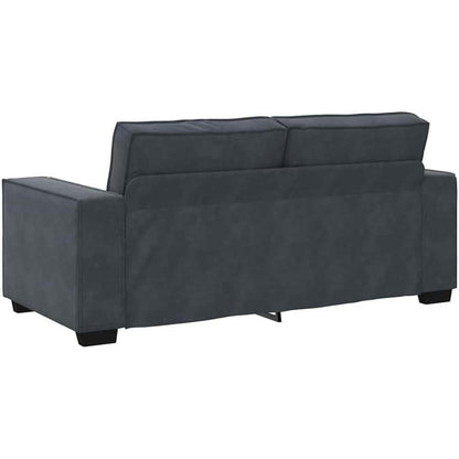 2-Sitzer Sofa Dunkelgrau Samt – Komfortable Polstercouch