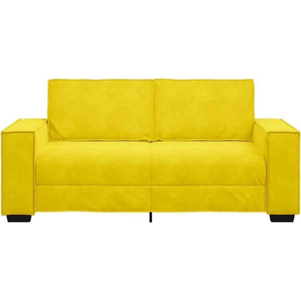 2-Sitzer Sofa Gelb Samt – Komfortable Polstercouch