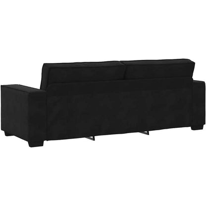 3-Sitzer Sofa Schwarz Samt 180cm – Komfortable Polstercouch
