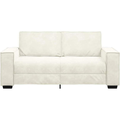 2-Sitzer Sofa Creme Samt – Komfortable Polstercouch